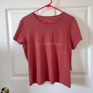 New Women's Outerknown Sea Vintage Tee Red Mineral Large